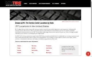Mr. Tire Auto Service Centers of Rocky Mount website