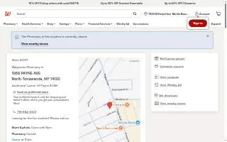Walgreens of North Tonawanda website