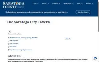 The Saratoga City Tavern website