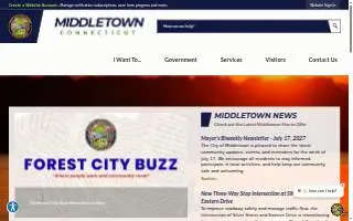 Middletown City Hall website