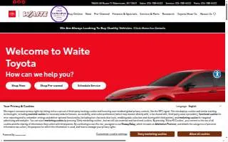 Waite Toyota website