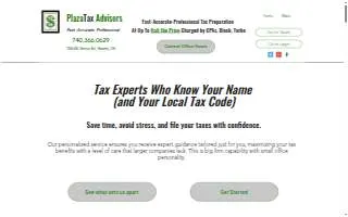 Plaza Tax Advisors website