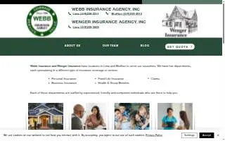 Webb Insurance Agency, Inc. website