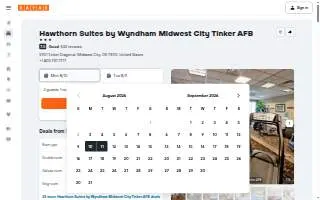 Hawthorn Suites by Wyndham Midwest City Tinker AFB website