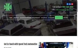 Speed Tech Automotive website
