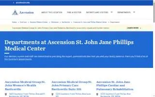 Ascension St. John Jane Phillips Medical Center website