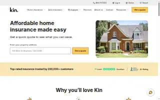 Kin Coffee Place website