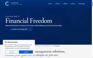 Clear Financial Partners website