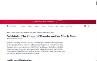 Nebbiolo Restaurant & Wine Bar website