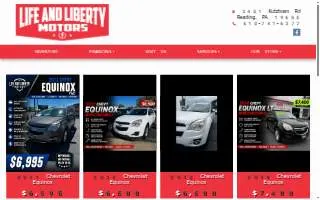 Life and Liberty Motors website