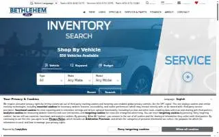 Bethlehem Ford website