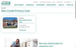 New Castle Primary Care website