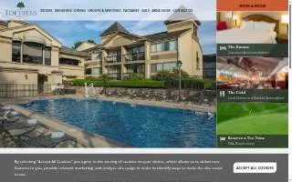 Toftrees Golf Resort website