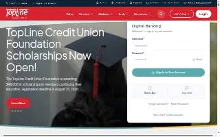TopLine Financial Credit Union of Maple Grove website