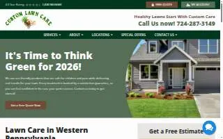 Custom Lawn Care website