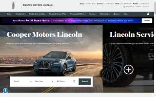 Cooper Motors Lincoln website