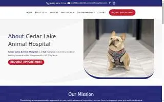 Cedar Lake Animal Hospital website