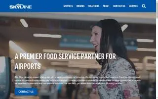 SkyDine Services website