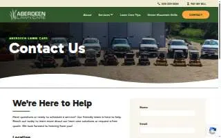 Aberdeen Lawn Care website
