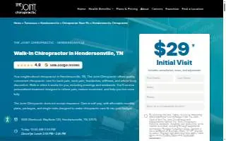 The Joint Chiropractic of Hendersonville website