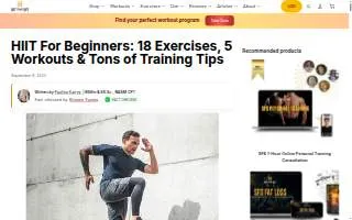 Hiit 10 Fitness website