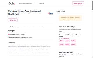 CareNow Urgent Care - Brentwood Health Park