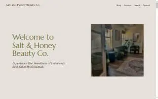 Salt and Honey Beauty Co. Lebanon website