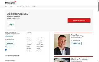 Apex Insurance of Maryville website