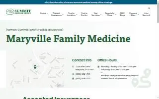Maryville Family Medicine website