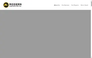 Modern Construction, Inc. website