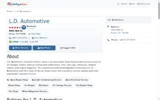 L.D. Automotive website