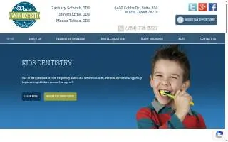Waco Family Dentistry website