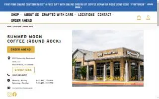 Summer Moon Coffee of Round Rock website