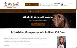 Windmill Animal Hospital website