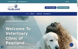 Veterinary Clinic of Pearland website