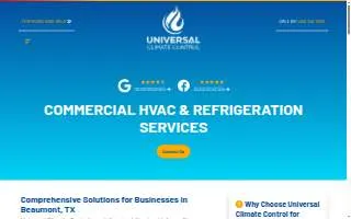 Universal Climate Control website
