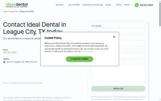 Ideal Dental League City website