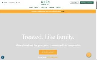 Allen Family Vet website
