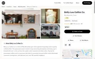 Betty Lou Coffee Co website