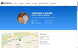 Shanequa E Wilson: Primerica - Financial Services