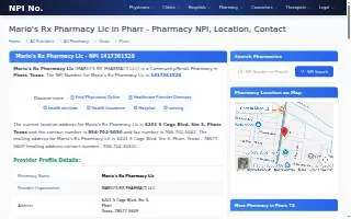 Mario's Pharmacy website