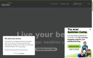 ACAC Fitness & Wellness West Chester website