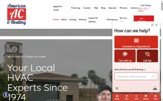 American AC & Heating website