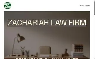 Zachariah Law Firm website