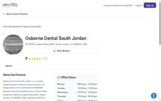Osborne Dental South Jordan website