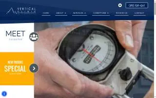 Vertical Clinic of Chiropractic website