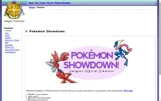 Showdown website
