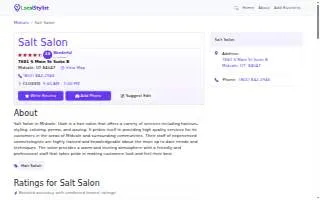 Salt Salon of Midvale website