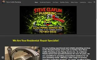 Steve Claflin Plumbing & Gas Piping Service Inc website