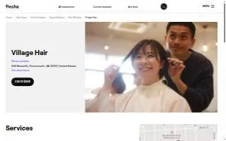 Village Hair of Portsmouth website